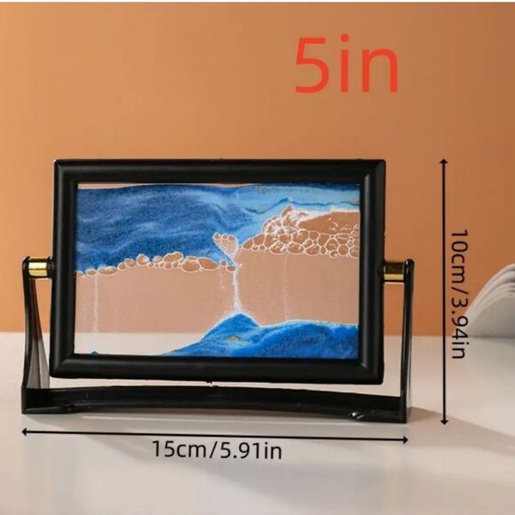 3D Moving Sand Art Desk Display with Rotating Stand - Calming Visual Effects - Picture 2 of 5